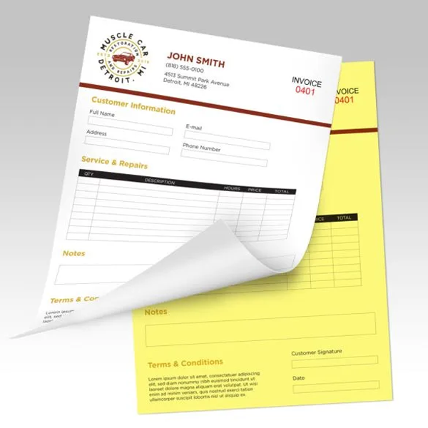 NCR Forms with Sequential Numbering - Inkopolis Design Service